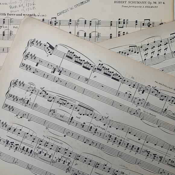 40+ Vintage Sheet Music Dictionary Pages for Scrapbooking Card Making Craft Lot - Picture 3 of 5